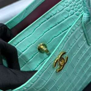 Alternative view of Chanel 26s Spring/Summer Green Crocodile Leather Shopping Bag 